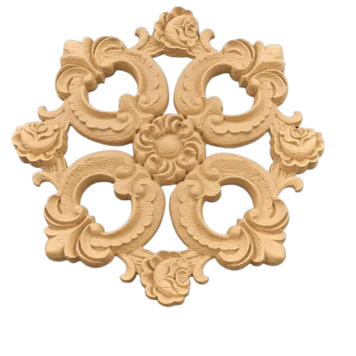 Floral Round Centerpiece Medallion Scroll Decorative Applique IFW 2209