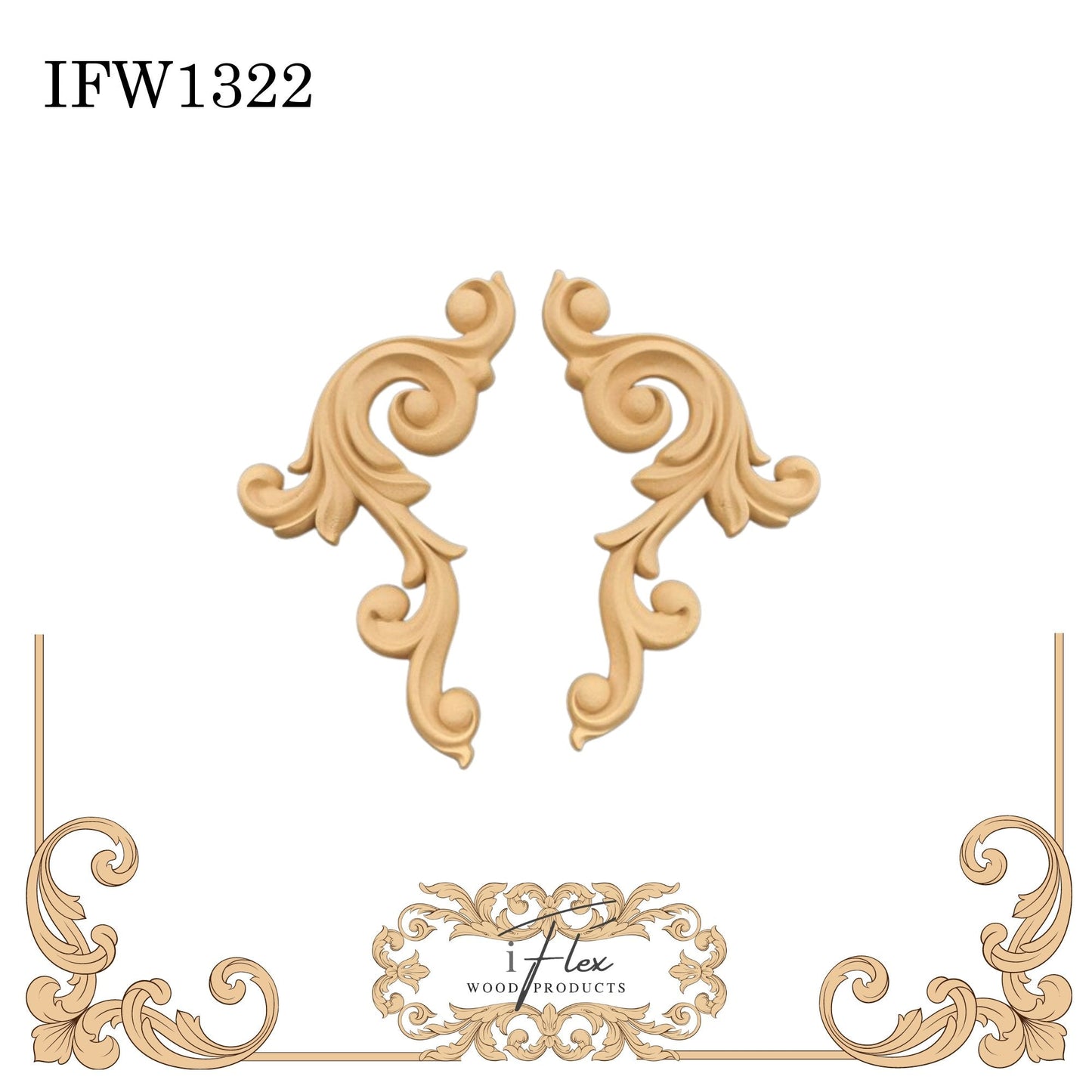 Corner Scroll Applique IFW 1322-1324