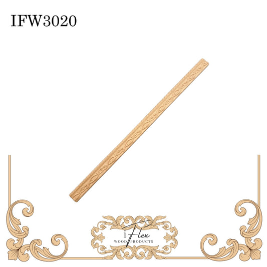 Scroll Trim Heat Bendable Wood Trim Iflex Wood Products IFW 4124 Bendable Wood  Trim, Ornate Trim, Heat Flexible Trim Embellishment 