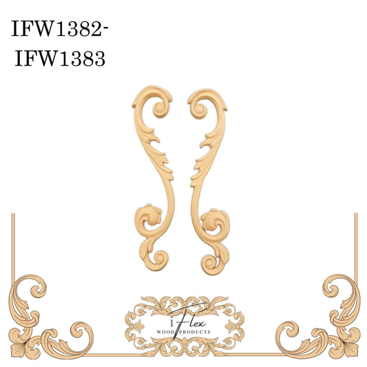 Large Scroll Applique IFW 1382-1383